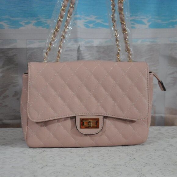 Isabelle Peta Approved Vegan Quilted Handbag in Soft Pink New with Tags - Picture 2 of 7